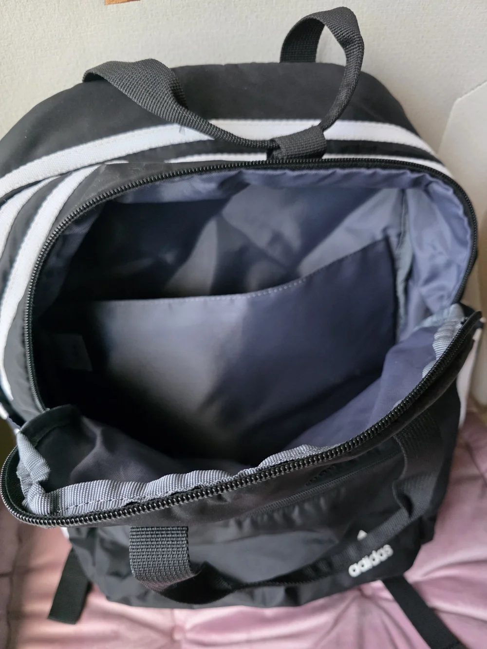 Adidas Black Men’s Backpack with White Accents